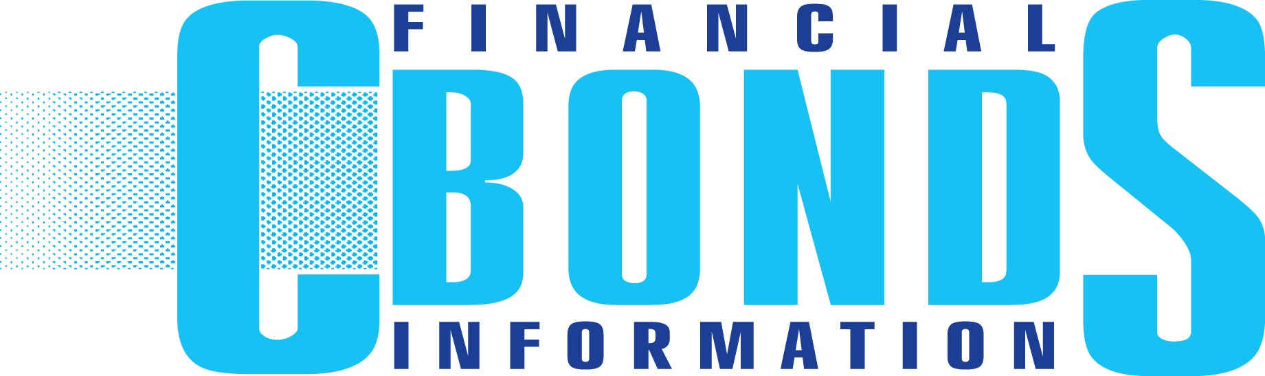Logo für Finanzielle-Bonds-Information mit fettweißer Sans-Serif-Schrift auf einem hellblauen Hintergrund.
