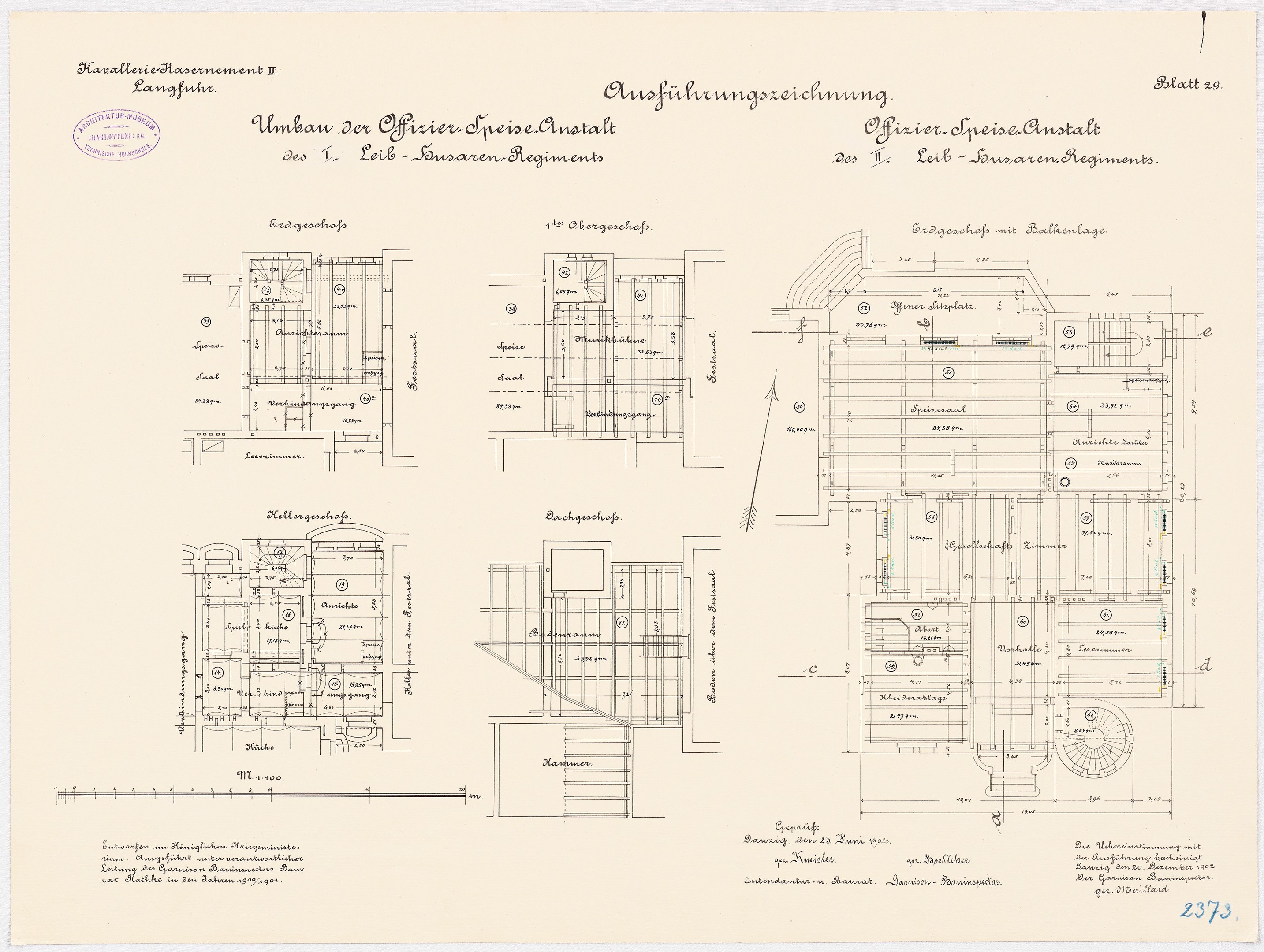 Ein detaillierter architektonischer Grundriss des ehemaligen Büro des deutschen Kanzlers, der den Gebäudeplan mit Zeichnungen und Text zeigt.