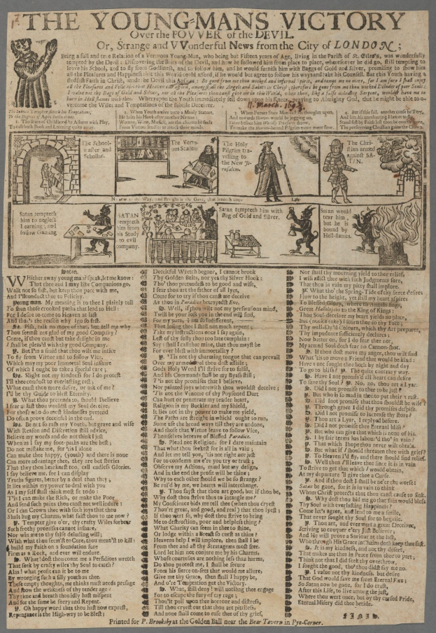 Ein siegestaumeliges Papiercollage mit detaillierten Illustrationen von entschlossenen jungen Männern und markanten Feiertexten.