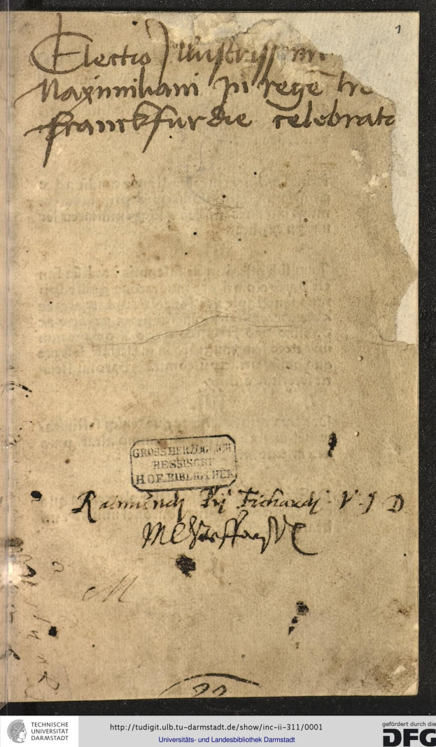 Alter Brief der deutschen Regierung an den Präsidenten der Vereinigten Staaten mit handgeschriebener Text und sichtbaren Wasserzeichen auf altem Papier.