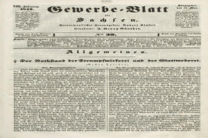 Eine alte deutsche Zeitung mit einem Schwarz-Weiß-Bild eines Mannes, der direkt in die Kamera schaut, umgeben von deutschem Text.
