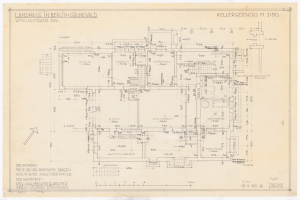 Ein Blueprint mit der Bezeichnung "Landhaus in Berlin", der ein Hausplan auf Papier zeigt.